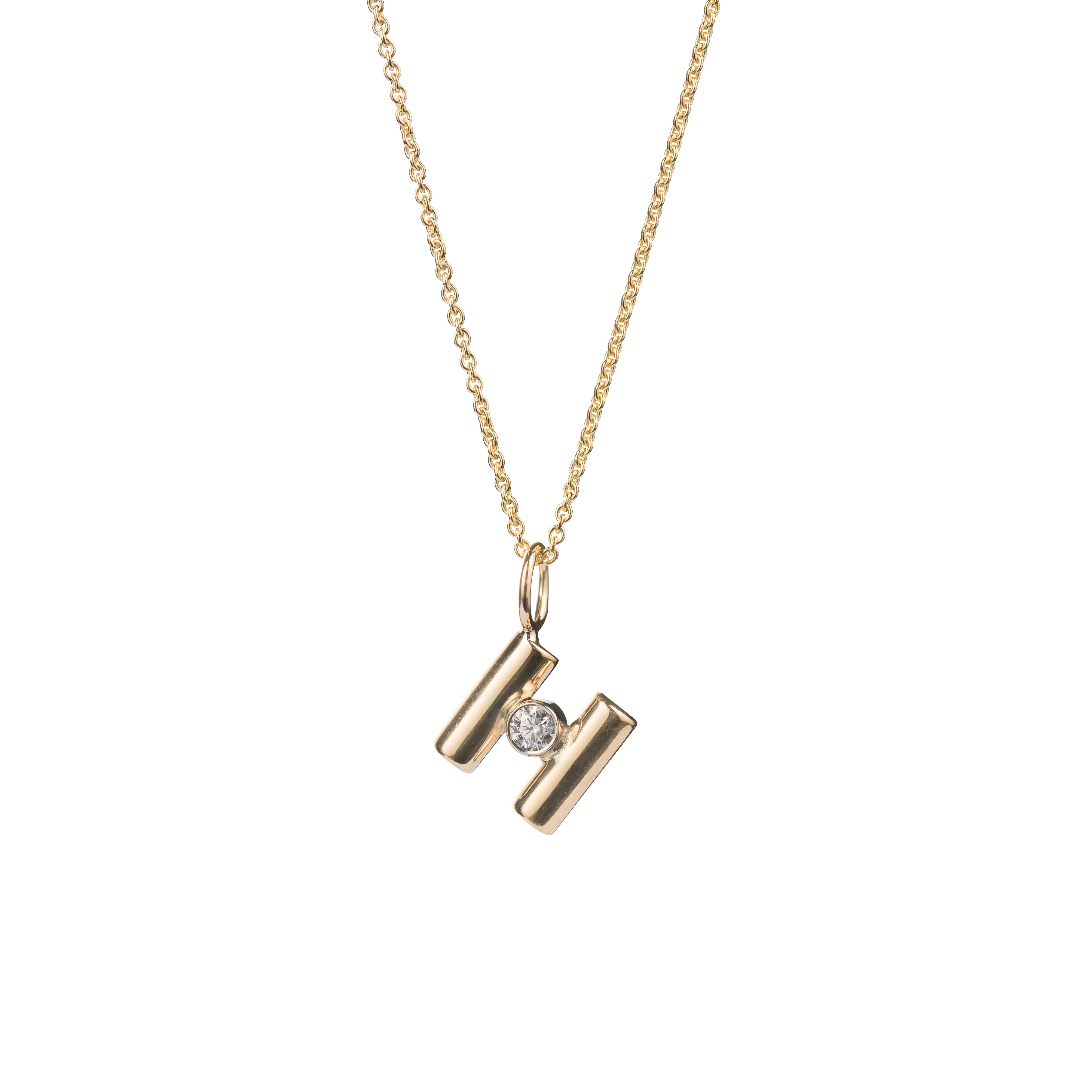 Louis Vuitton LV & Me Necklace, Letter W Gold Metal