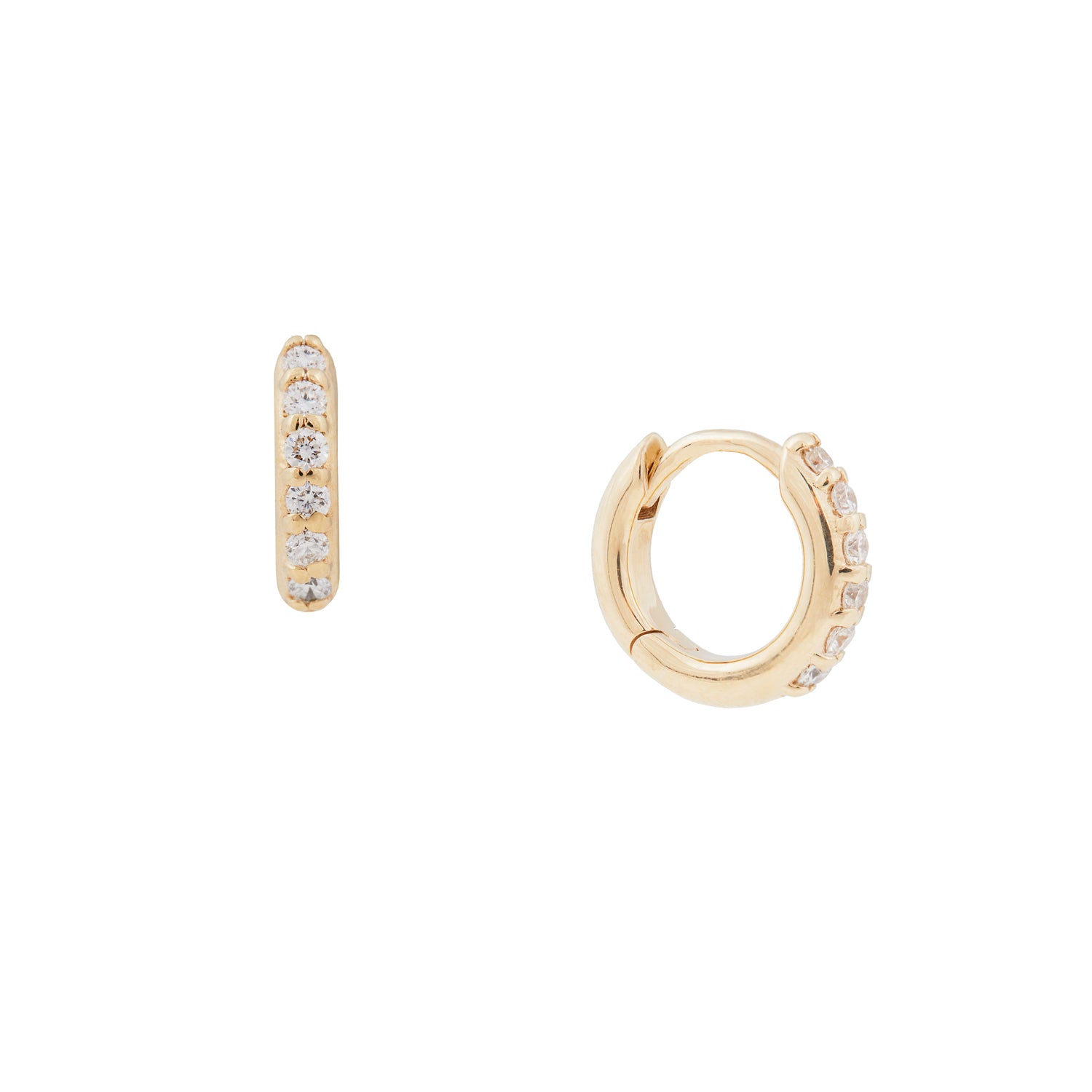 10MM DIAMOND HOOPS
